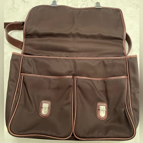 Authentic Coach brown leather briefcase. Silver hardware. Unisex - Picture 5 of 16